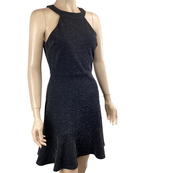 Gilli Womens‎ Dress Size Small Black Sparkle Halter Stretch Glitter Shimmer - Picture 5 of 9